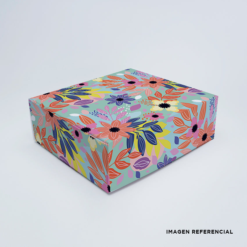 Box Santino diseño flores 30x25x10  + IVA